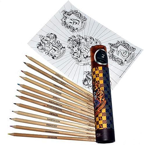 Hogwarts - Juego de 12 lápices de colores originales