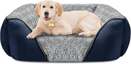 Miniatura 36 de INVENHO Cama extragrande para perros grandes, medianos y pequeños, rectangular, lavable, ortopédica, suave y relajante, duradera para mascotas, con