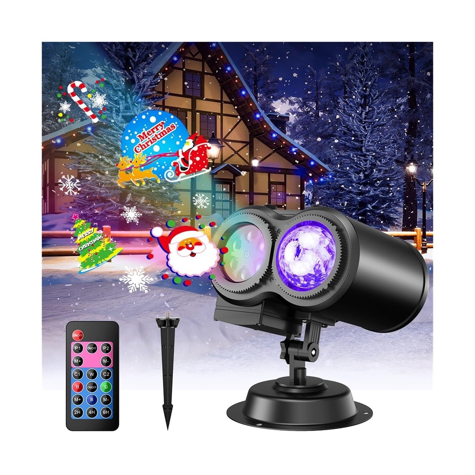 Projektor Światła Zewnętrzny, 12 szt. Halloweenowe świąteczne lampy orowe na zewnątrz, świąteczne lampy orowe wodoodporne z em, do domu Halloween Xmas Na Świąteczny Projektor Domowy Pokaz Świateł