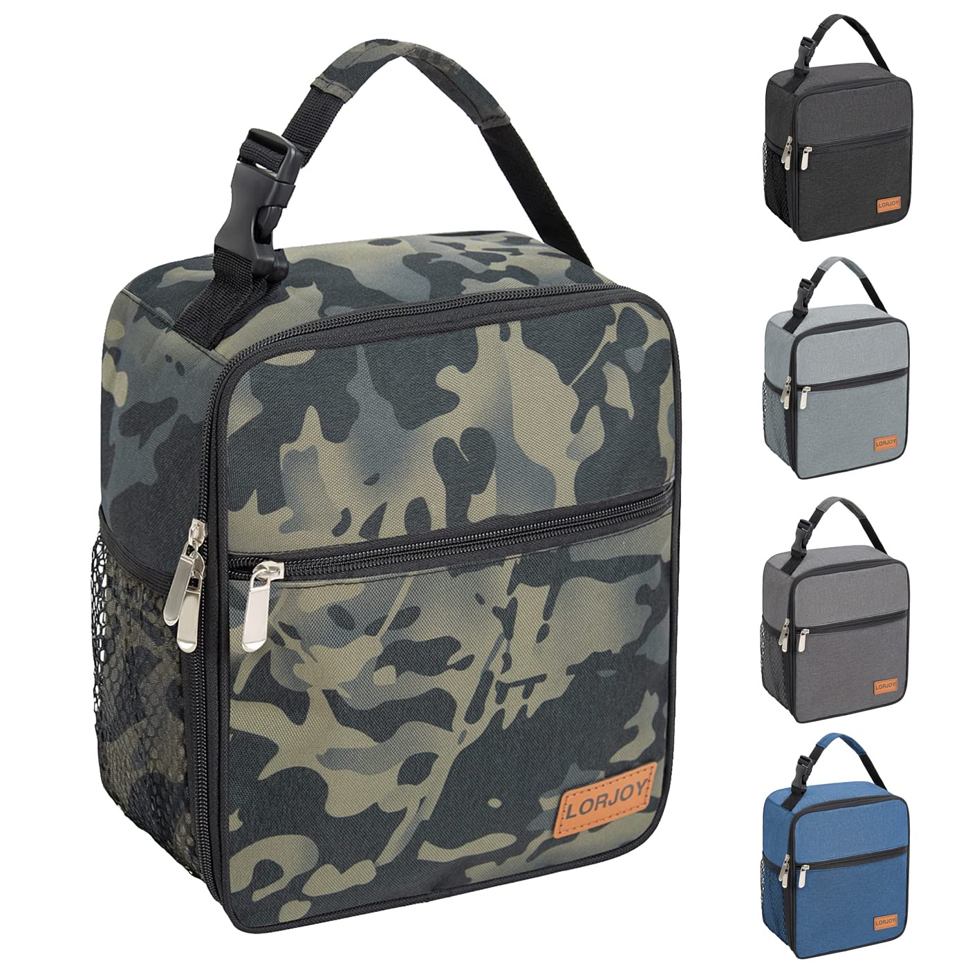 Insulated Lunch Box for Men and Women - Reusable Lunch Bag for Adults, Perfect for Work or School - Small and Portable Design,Camo