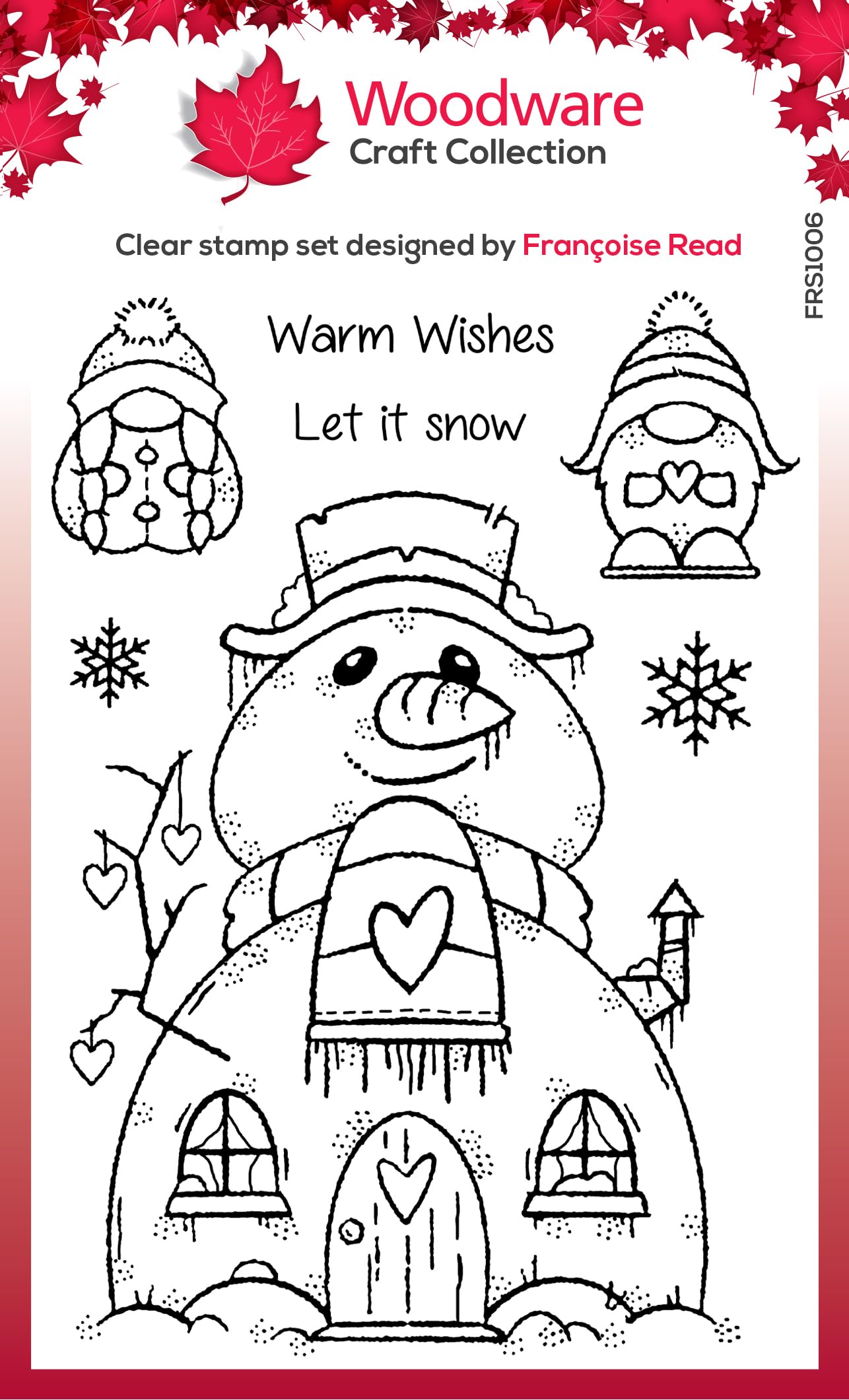 Woodware Clear Stamp Set-Snow Gnomes, 6 in x 4 in