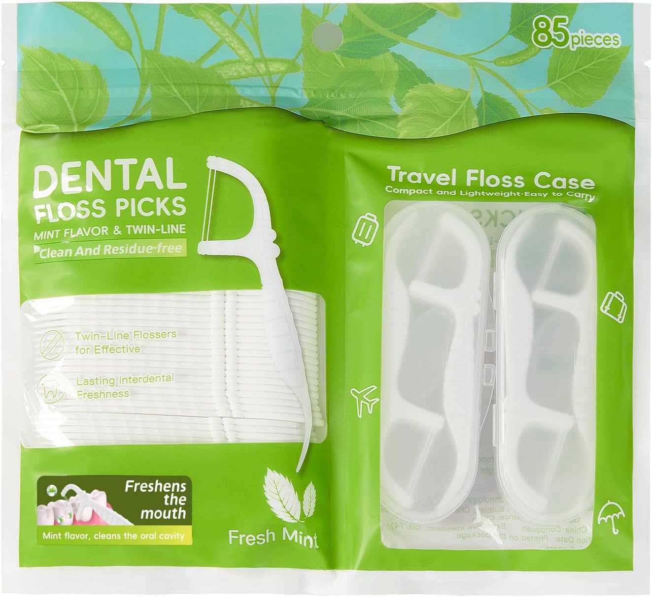 White Mint Dental Floss Picks