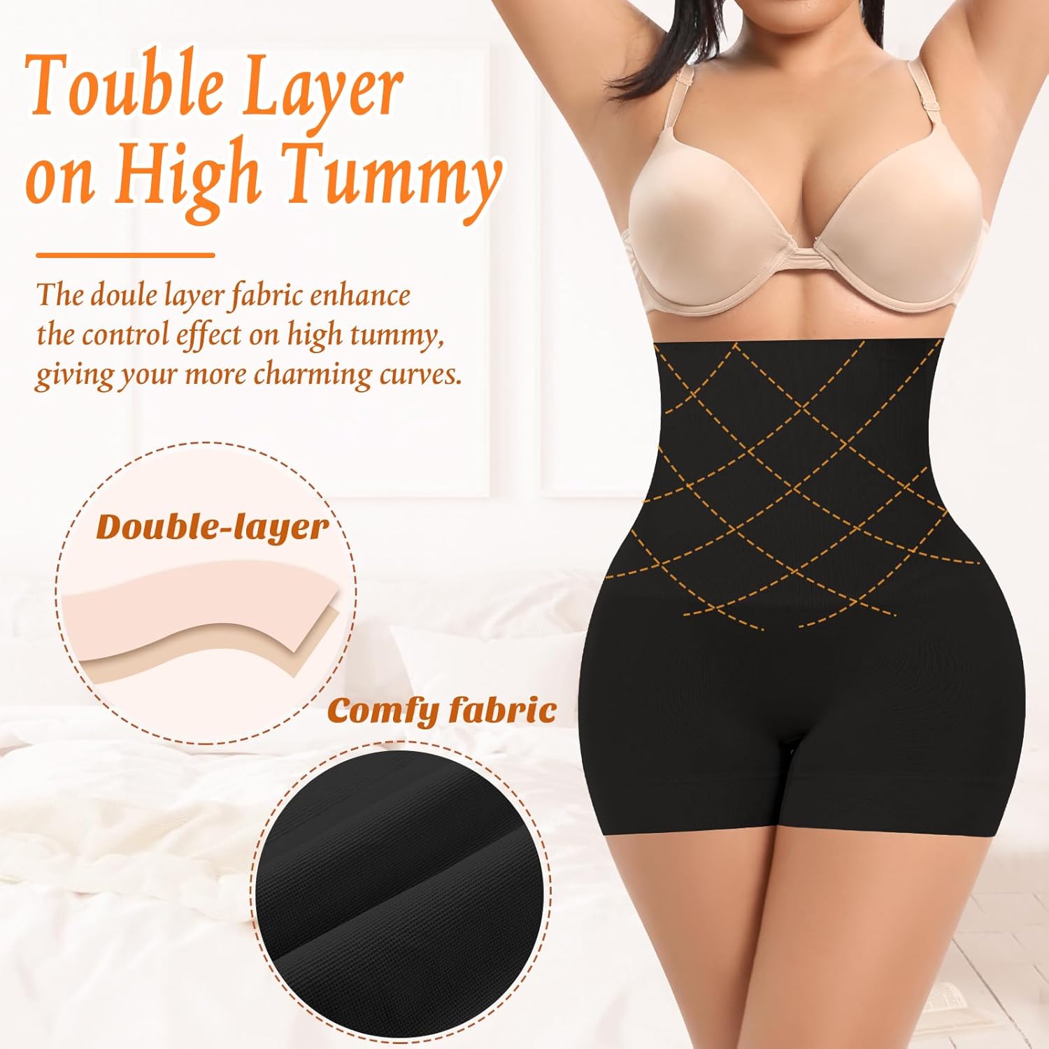 Womens Slip Shorts for Under Dress Seamless Shapewear Boyshorts Tummy Control Panties Shaping Shorts - Image 4