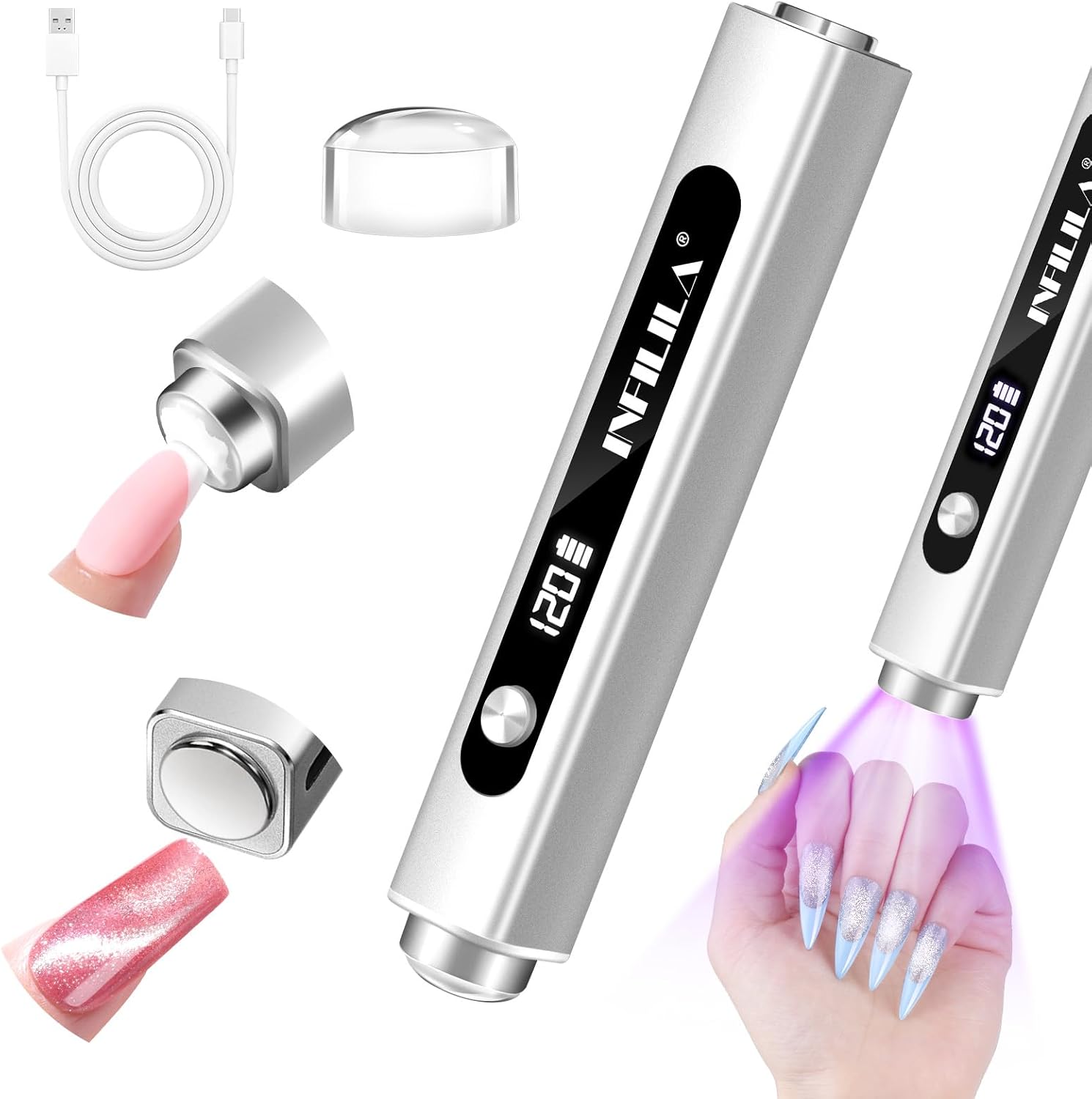 Amazon.co.jp: ジェルネイル UV/LED ライト72W 充電式 コードレス