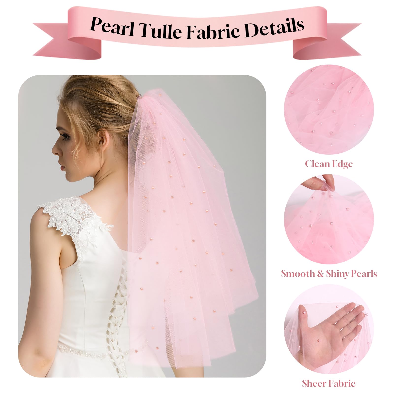 Amazon.com: Miegecha Pearl Tulle 10FT Extra-Wide Tulle with Pearls 
