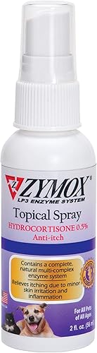 Zymox (OTC) Spray con hidrocortisona 0.5%, 2 onzas líquidas (paquete de 1)
