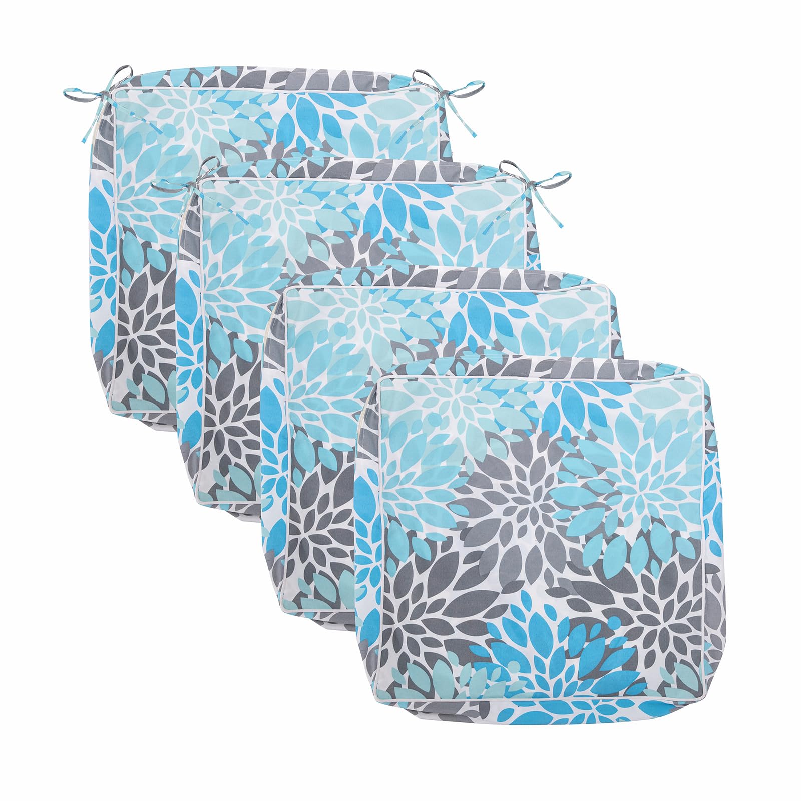 JMGBird Outdoor Patio Cushion Covers Pack of 4 Chair Seat Cushion Covers Waterproof Patio Cushion Covers with Zipper