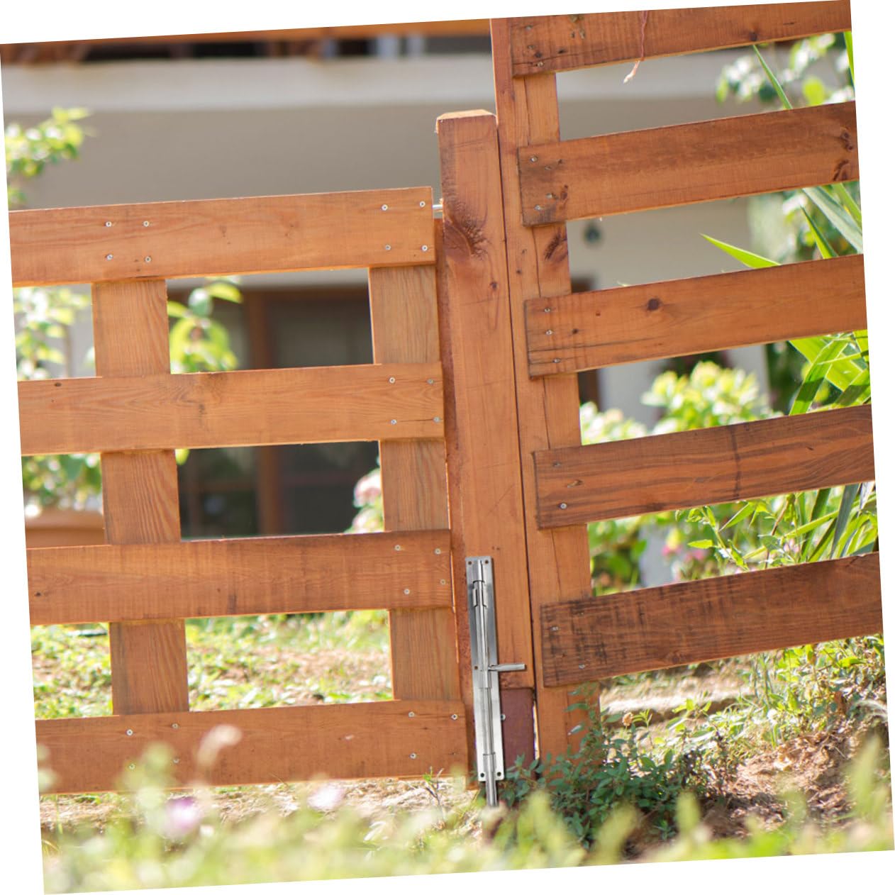 Operitacx 5 Set Bulloni Di Porta in Acciaio Inossidabile Addensato Sicurezza Francese Litch Del Cancello Fienile Chiavistello Serratura Della Porta-finestra Per Porte Argento 2 Pezzi*5