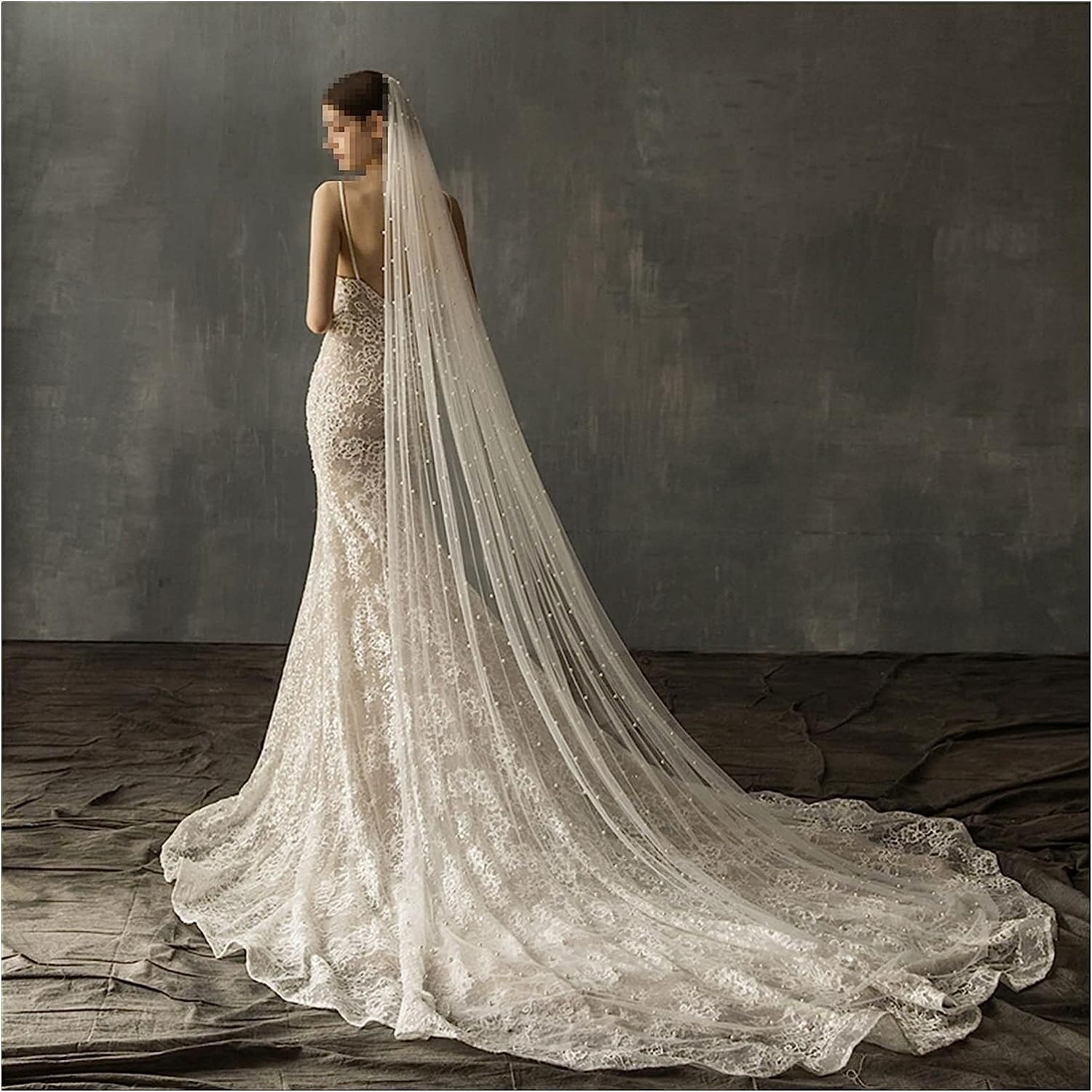 veil for champagne wedding dress Veil, Bridal Veil, Beautiful White/Ivory/Champagne Bridal with Comb Single Layer Cathedral Length Beads Wedding(Champagne,200cm) Fashion Obsessed with this black A line wedding brand_angeleye AU Size:8