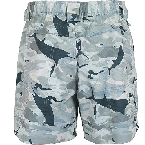 AFTCO Bermuda de pesca original CAMO, Camuflagem cáqui, 39