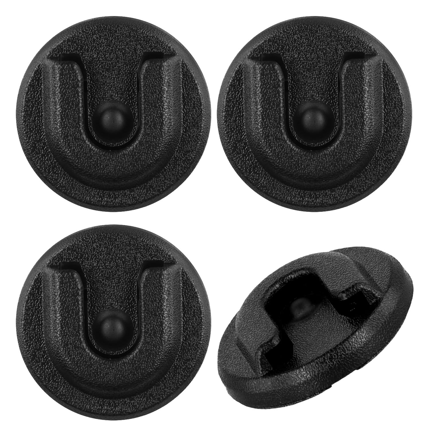 4pcs CB Radio Microphone Hanger, Round Microphone Mic Hanger Holder Mount Back CB Radio Microphone Mic Hanger Holder Mount with Adhesive Compatible with Alinco Anytone Bao-Feng