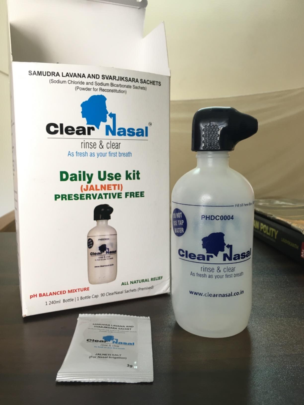 Clear Nasal device Rinse and Clear Daily Use Jal Neti Kit Measured ...