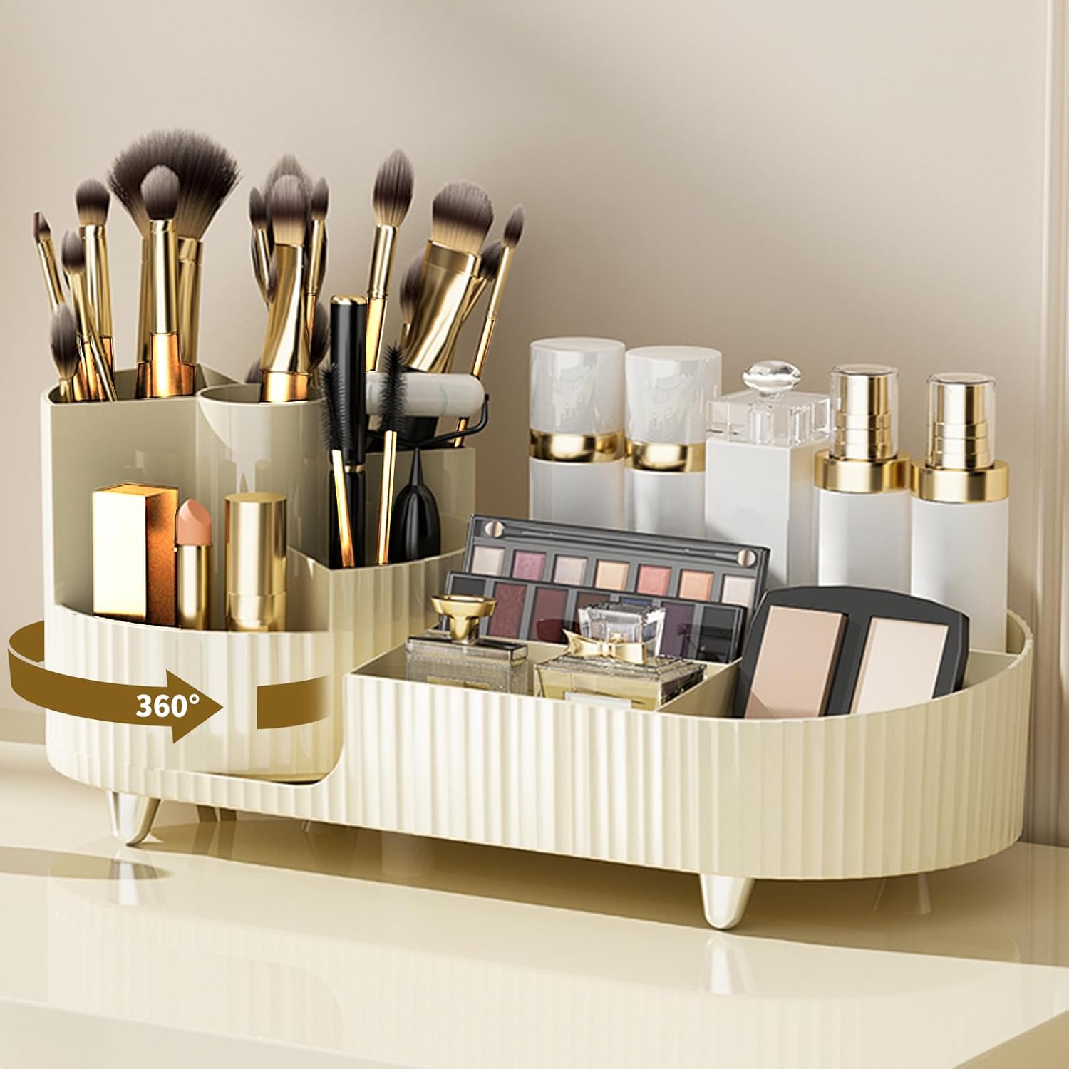 Rotating Makeup Organizer,【2023 New】 Large Cosmetic