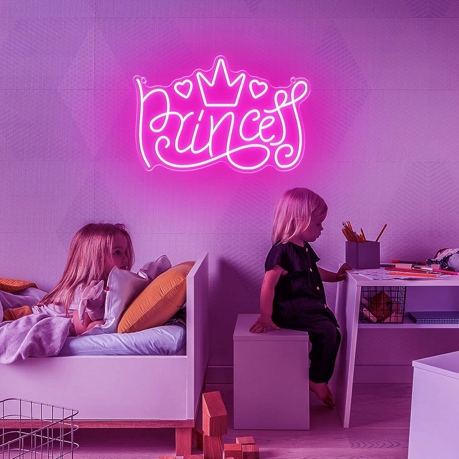 Princess Neon Signs for Wall Decor, Large LED Lights Sign Unique Art Ornaments with Switch, Chirstmas Birthday Party Decoration, Gift for Girl Boys. - Image 4