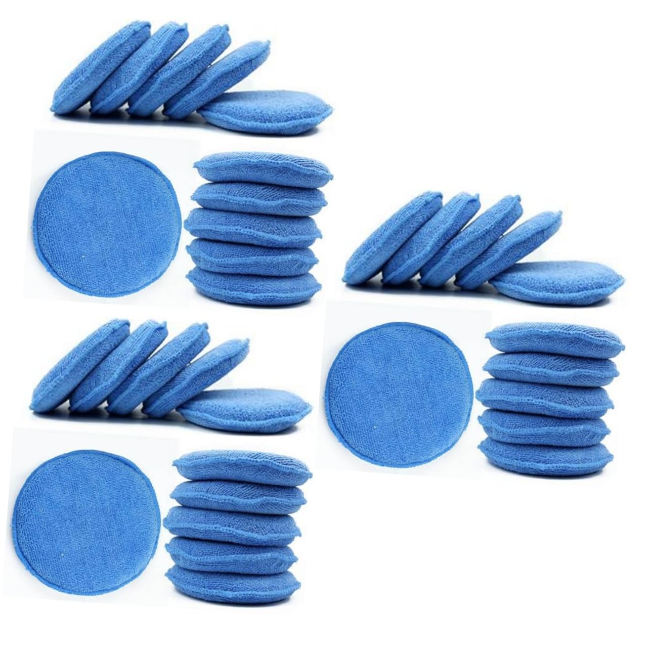 PartyKindom 30pezzi Spugne Applicatrici Per Cera Blu Per Lucidatura e Pulizia Auto Utilizzabili Su Pneumatici e Superfici Esterne Resistente e Riutilizzabile