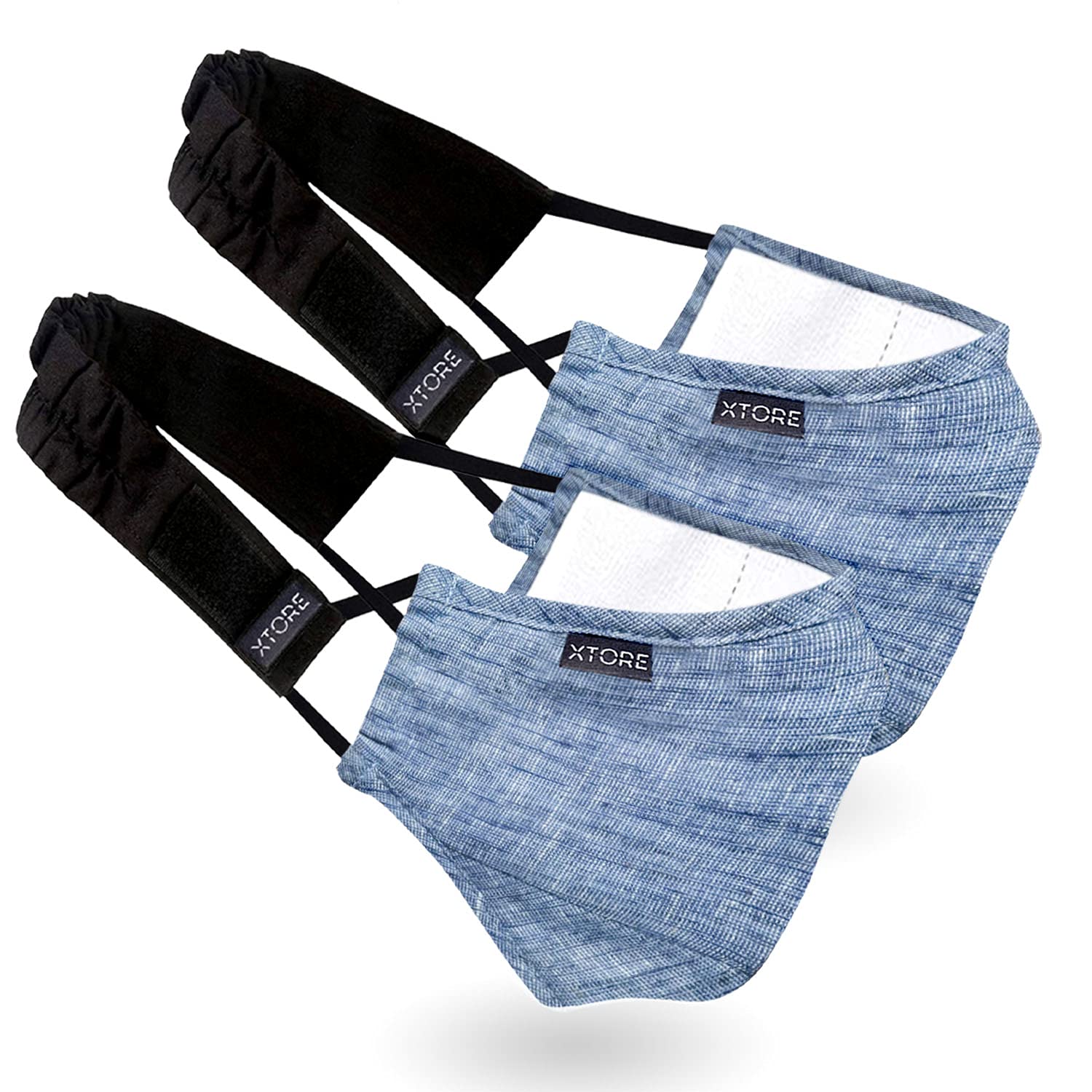 Xtore N-95 FDA CE Certified Antipollution cotton mask | Reusable | Washable (Pack of 2 mask, 2 Filters, 2 x Head Band, Dark Blue) (B08X2WJ8TL) Amazon Price History, Amazon Price Tracker