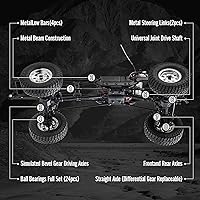 Vista 4 de BEEZRC FMS 1/18 RC Crawler FCX18 Chevy K10 RC Camión RTR RC Coche Licencia Oficial Modelo 8km/h 4WD 900mAh Pasatiempo RC Coches Control Remoto Coche