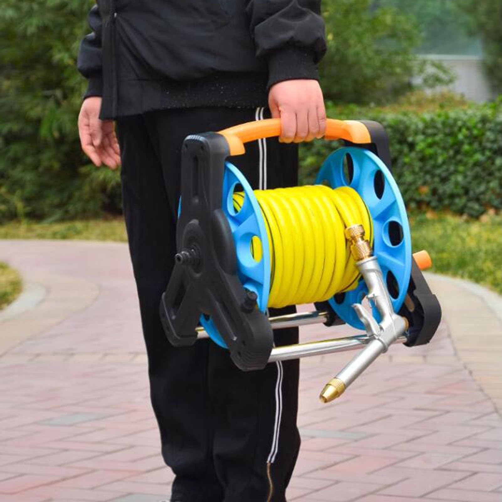 Set Tubo Da Giardino 15m Con Avvolgitore Portatile | Pratico, Leggero E Sempre In Ordine