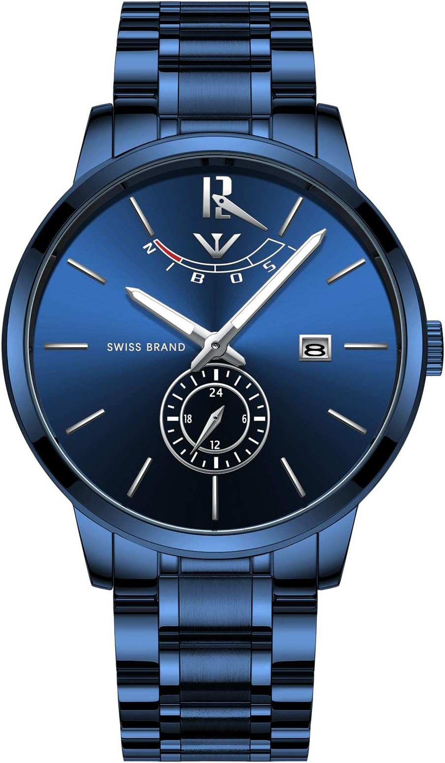 Stainless Steel Analogue Men Watch (Black Dial Black Colored Strap), Black Band