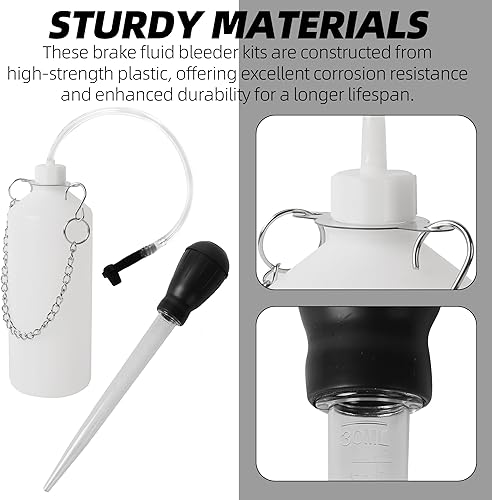 Miniatura 5 de Kit de bomba de vacío de purga de frenos de 0.8L, extractor de líquidos, kit de purga de cilindro maestro, botella de purga de frenos con manguera