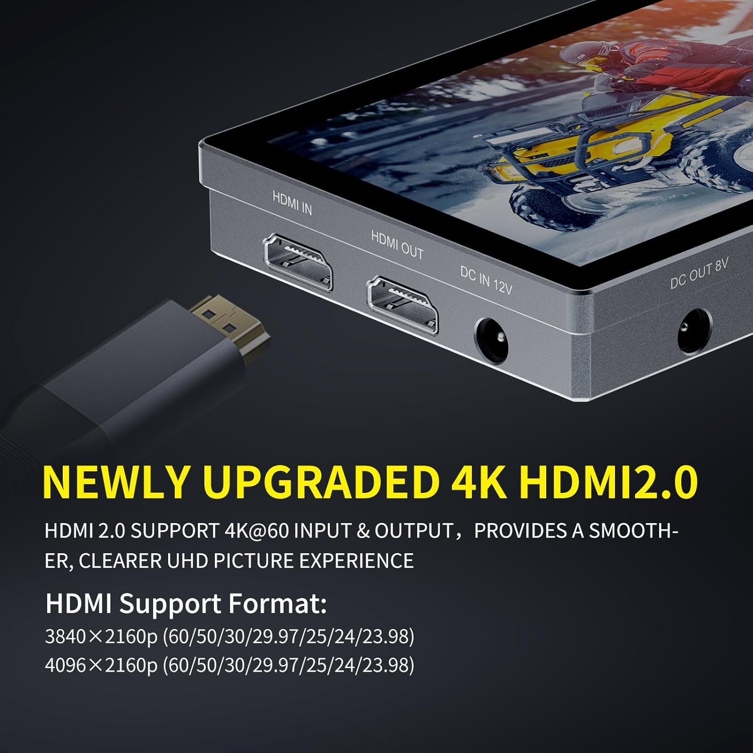 FEELWORLD P6X 5.5-Inch Touchscreen Camera Monitor 1000Nit Camera Field Monitor, Supports 4K 60Hz,3D LUT, HDR,Waveform Aluminum Casing 9:16 Marker