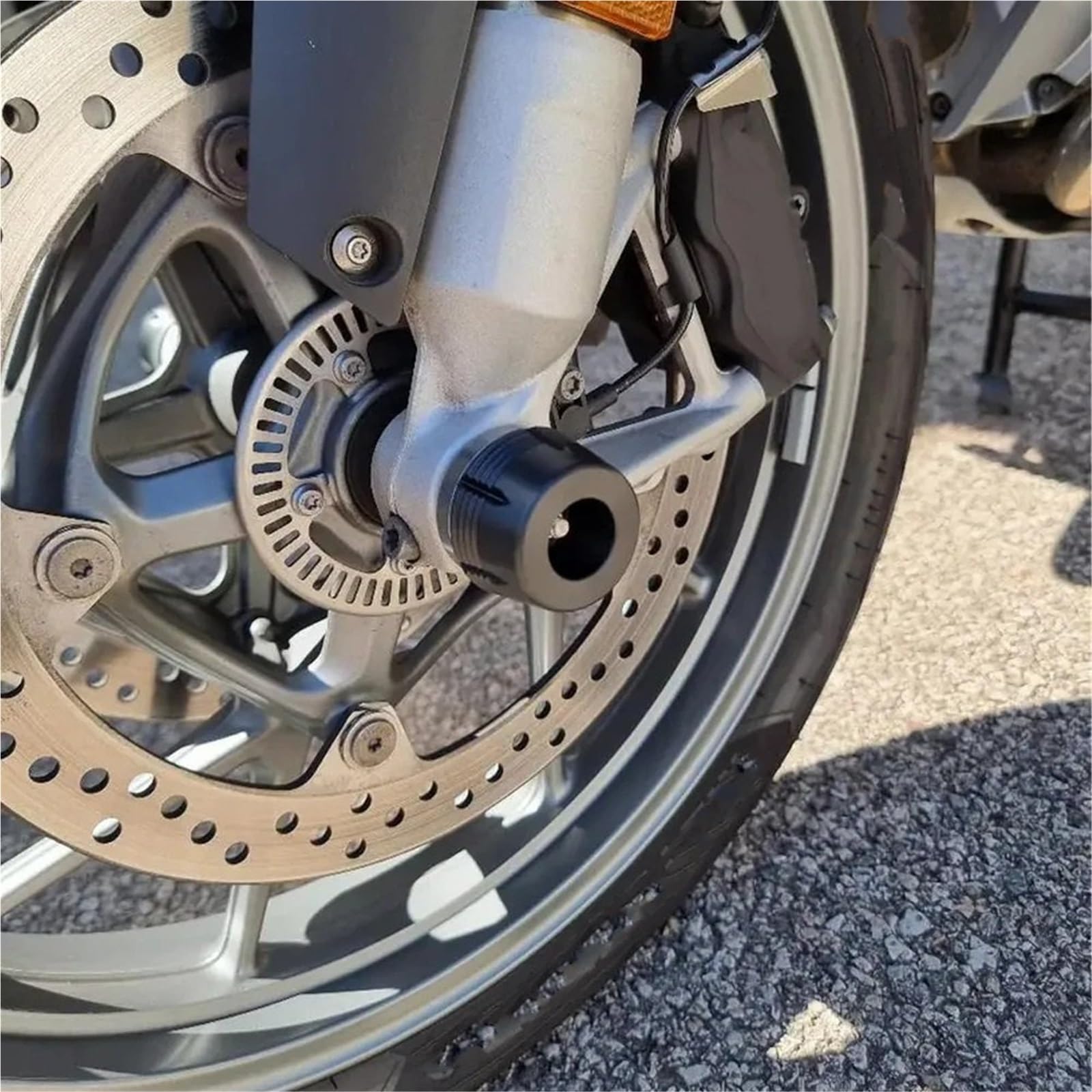 Compatible con Bmw R1200GS ADVENTURE R 1200GS ADV Gs 1200, Protector contra choques de eje deslizante de horquilla de rueda delantera y trasera de motocicleta(Front Rear-Red)