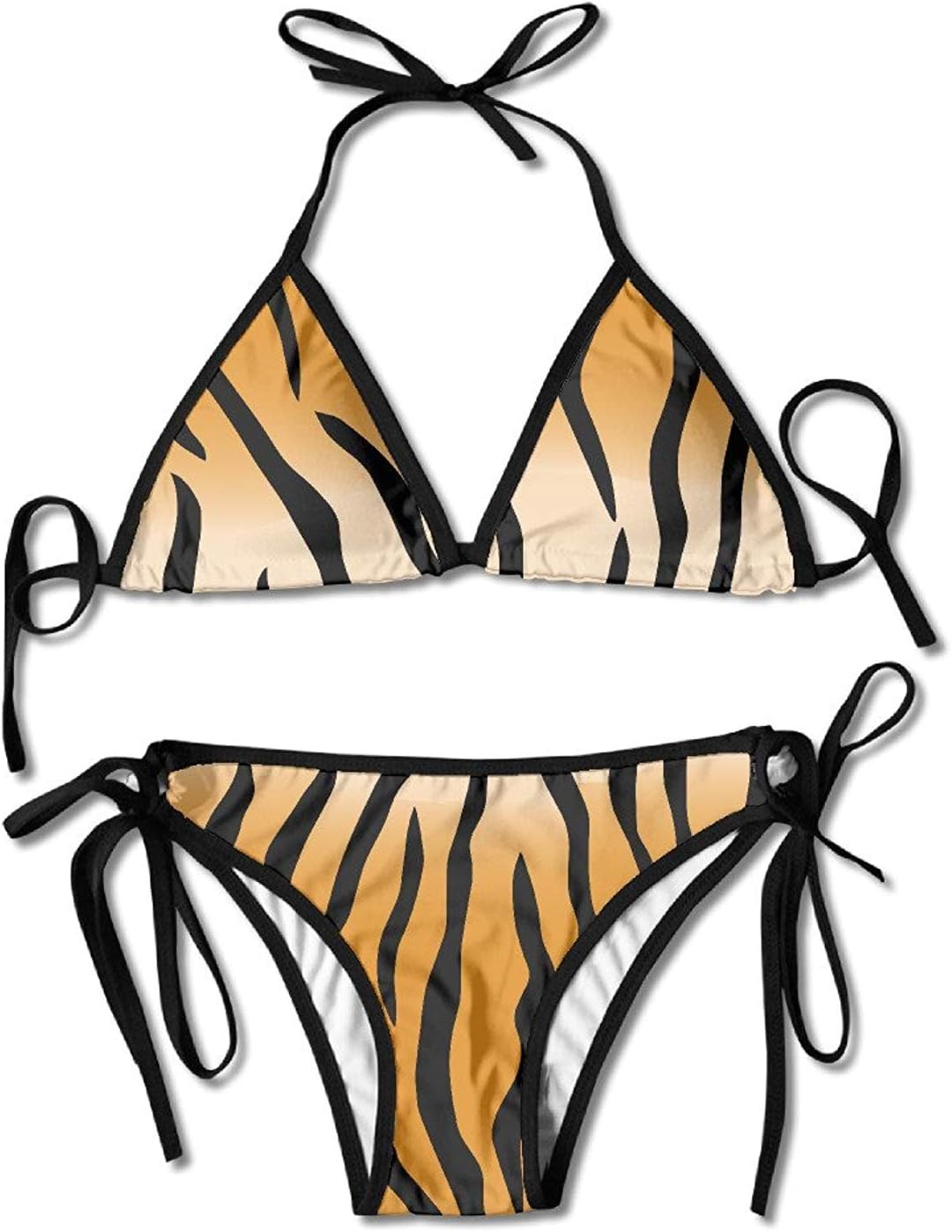 DIYLive Woman Tiger Stripes Pattern Fashion Sexy Bikini Bathing Suit One Size