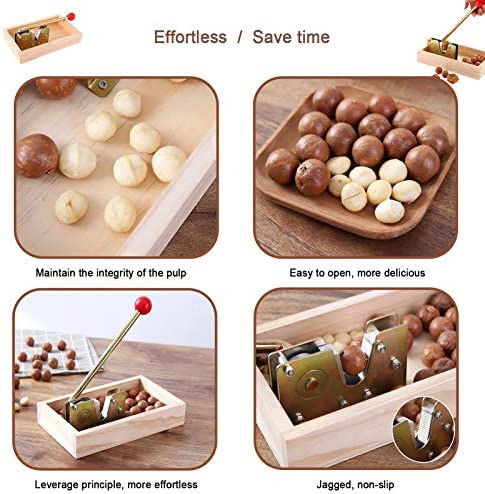 Pinzas manuales para nueces de Cascanueces, Herramienta Ajustable y Resistente para Abrir Galletas de nueces, para nueces, castañas, nueces, avellanas, almendras, duraderas, Modelo actualiza