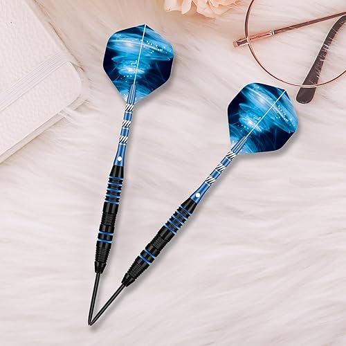 Miniatura 4 de Deetenks Juego de 3 dardos de punta de acero de 0.78 oz de dardos de punta de metal, kit profesional de dardos de metal con afilador, kit de