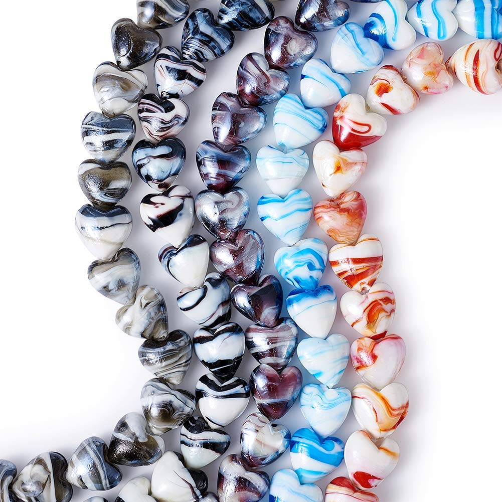 Amazon | Beadthoven 約100個入り 20x20mm 混合色 ハート 手作り