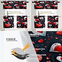 Vista 118 de Shrahala Ethnic Geometric Tribal Kitchen Valances Half Window Curtain, Native American Navajo Tribal Design Print Kitchen Valance for Window Ink