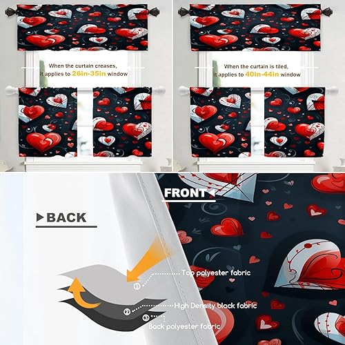 Vista 118 de Shrahala Ethnic Geometric Tribal Kitchen Valances Half Window Curtain, Native American Navajo Tribal Design Print Kitchen Valance for Window Ink