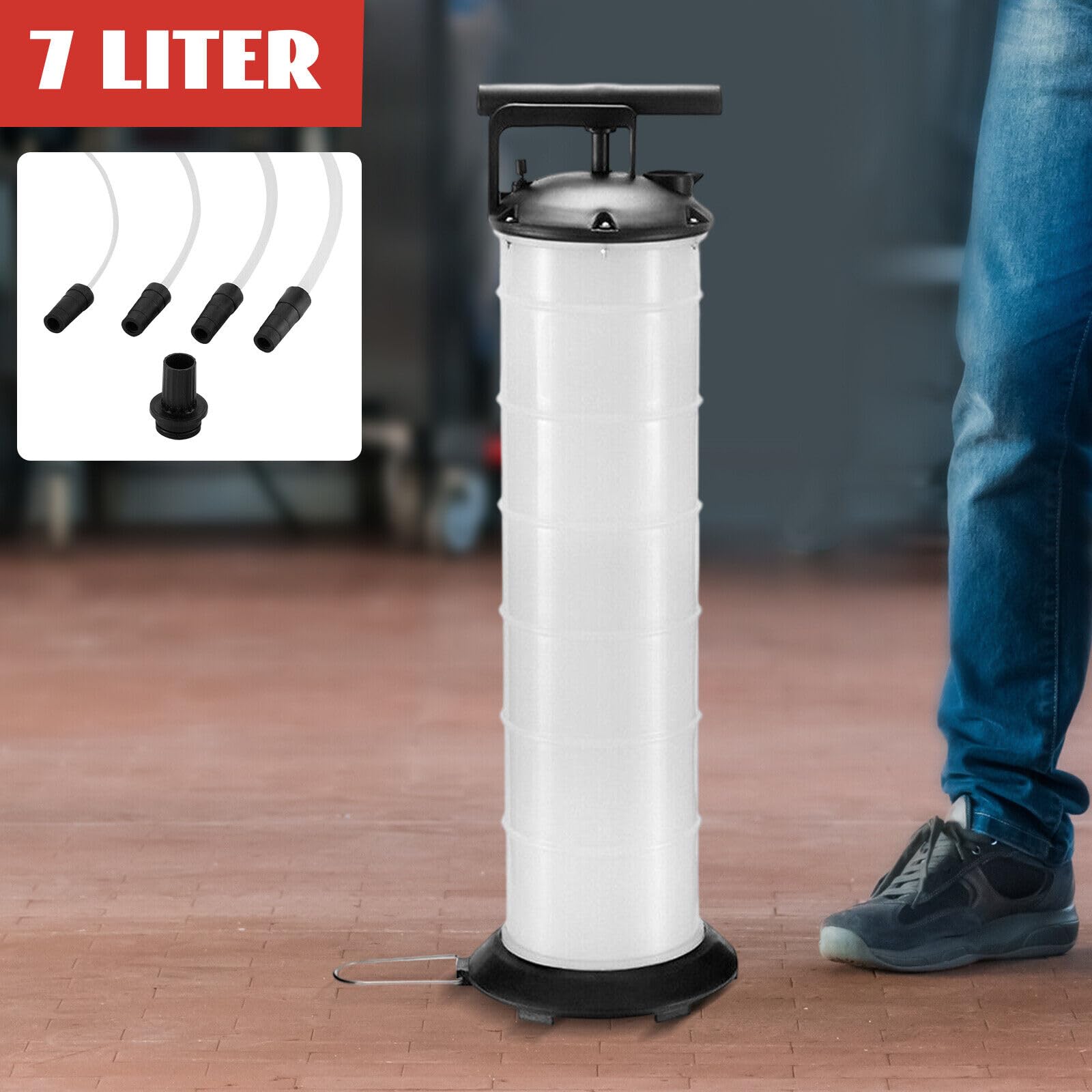 Pompa di aspirazione per olio motore, pompa di travaso a mano, aspiratore per olio, 7 litri, pompa di riempimento per auto, liquido per freni, refrigerante, aspiratore olio