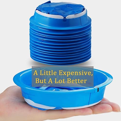 Miniatura 2 de Paquete de 14 bolsas desechables para el vómito (gruesas), bolsas de Barf de 33.8 fl oz, color azul, bolsas para náuseas matutinas resistentes a