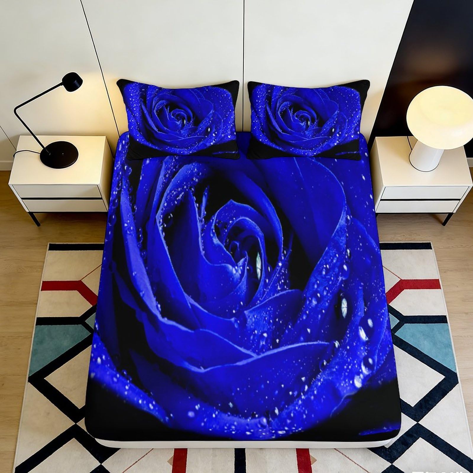 3D Printed Urban Racing Theme Fitted Sheet Microfiber Deep Pocket Non-Slip Bedroom Urban Style Mattress Fitted Cover 200x200x25cm