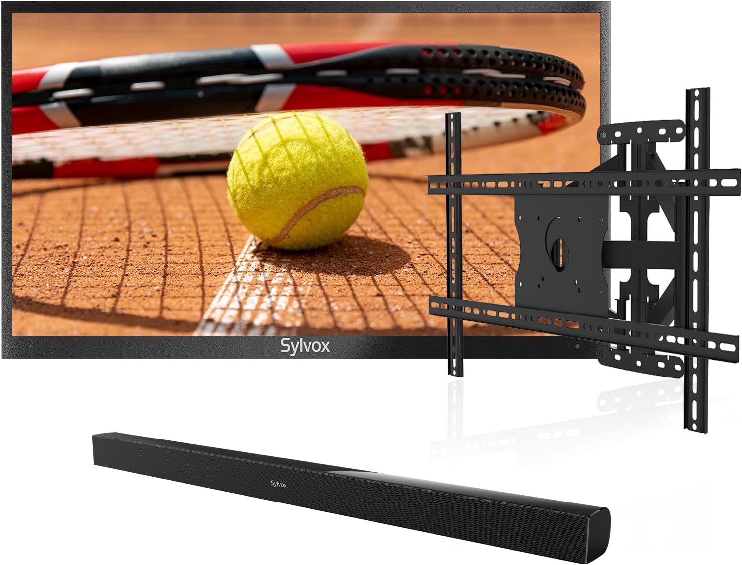 SYLVOX Outdoor TV, 43-Inch Waterproof Smart TV, 2000 nits Full Sun TV, 4K, Dolby Atmos, Waterproof Soundbar, & Adjustable Wall Mount