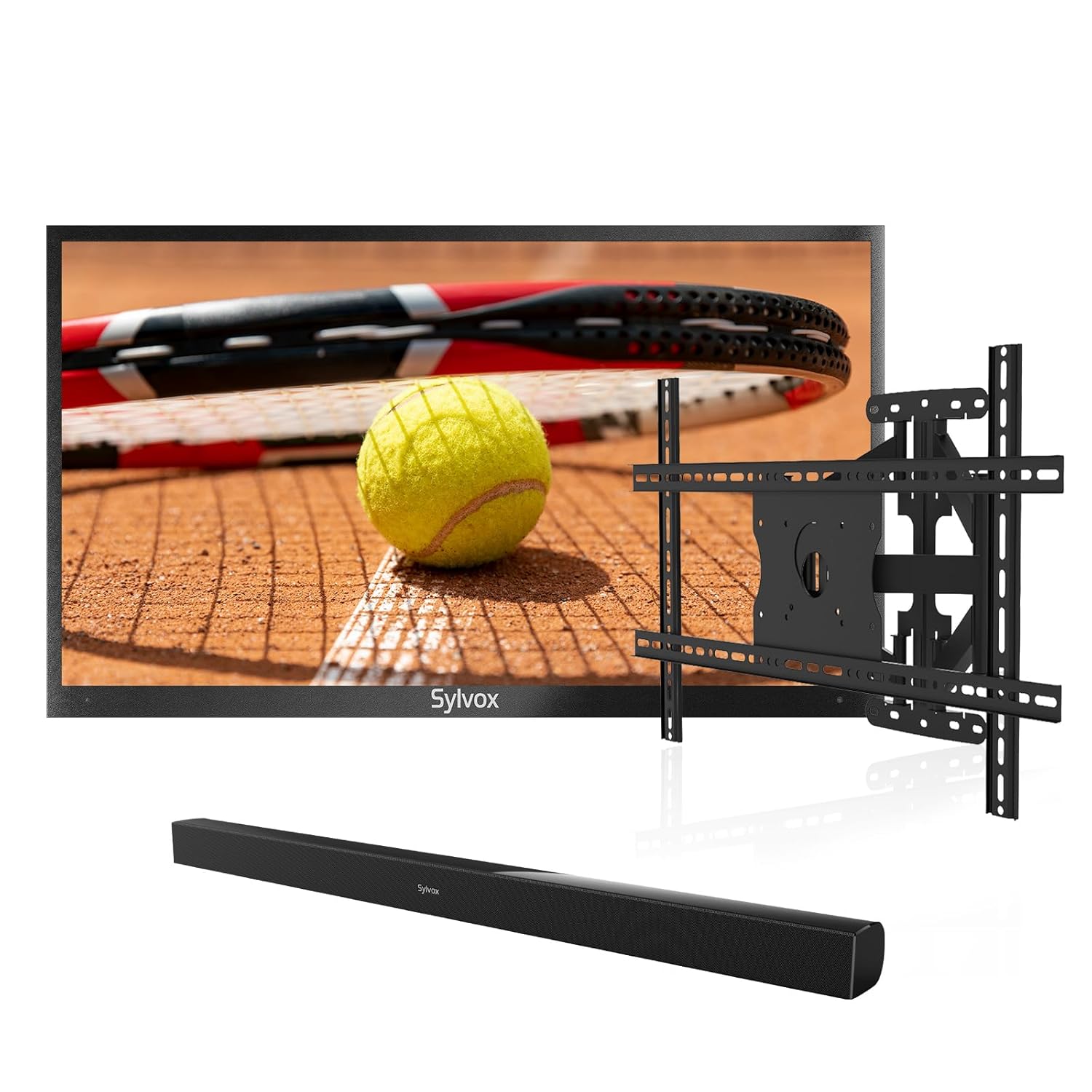SYLVOX Outdoor TV 43-Inch Waterproof Smart TV 2000 nits Full Sun TV 4K Dolby Atmos Waterproof Soundbar Adjustable