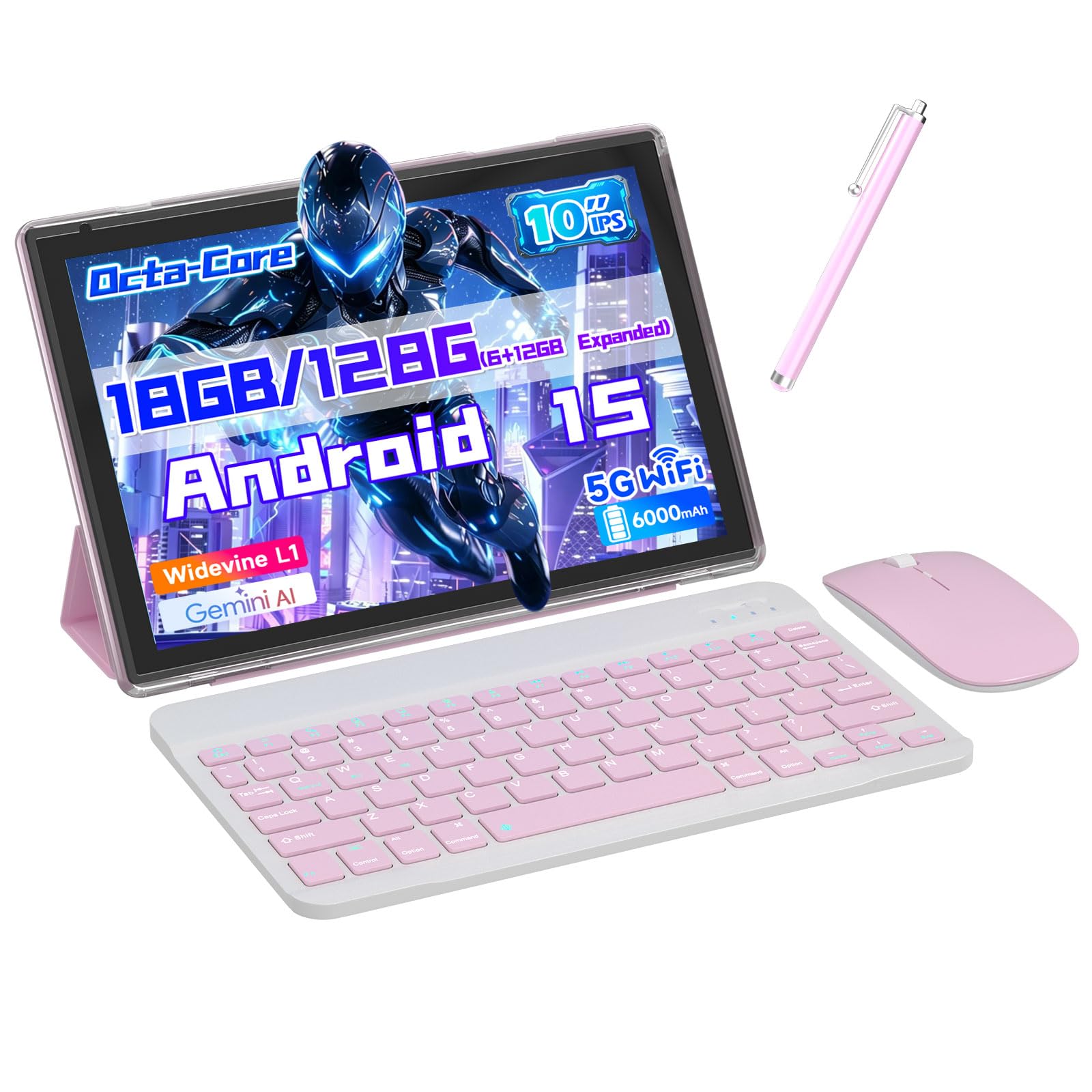 Amazon.com : Android 15 Tablet, 10 inch 2 in 1 Tablets with