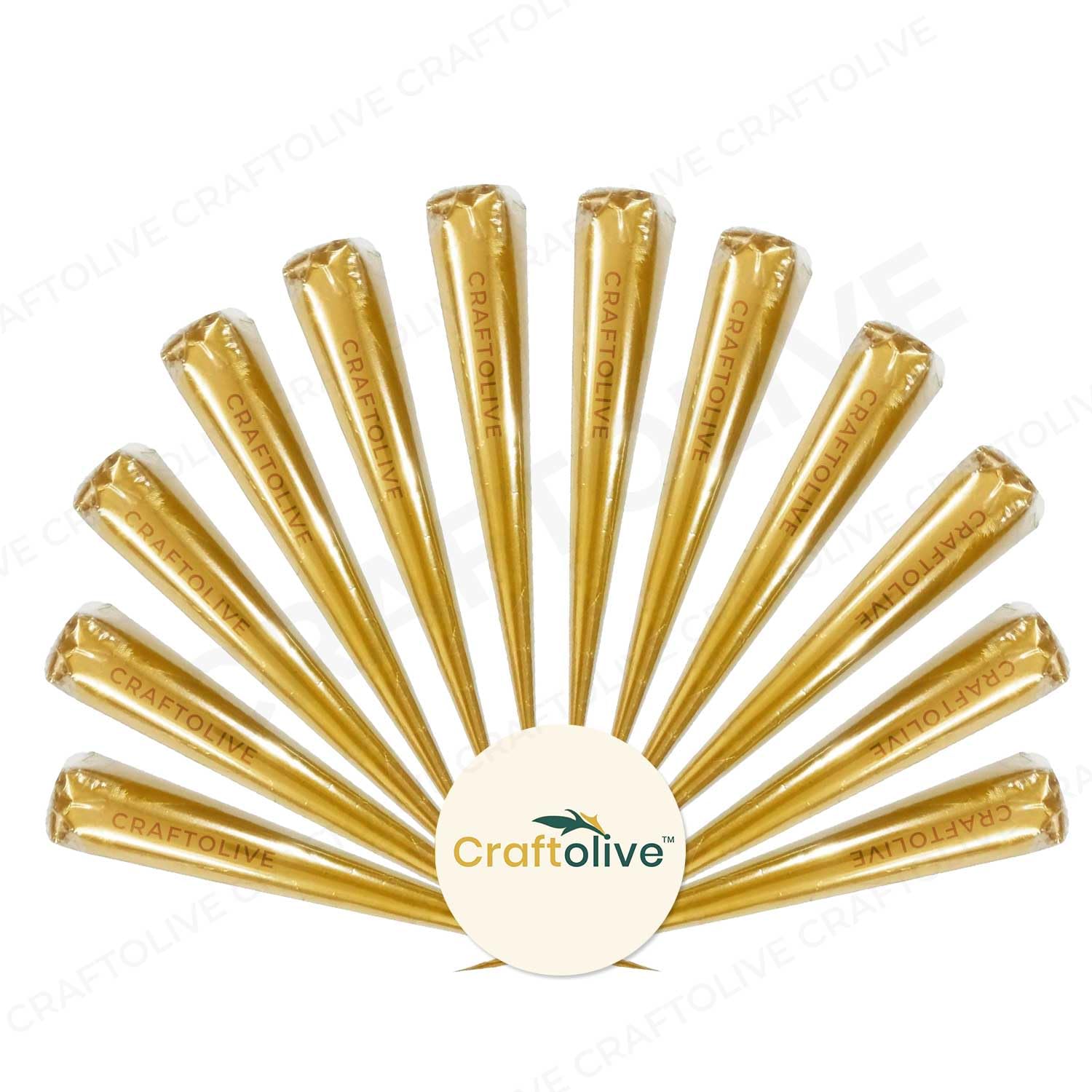 Craftolive Golden Ceramic Cones (Liquid Paste) for Arts & Crafts, Lippan Art and Decorative Purposes, Pack of 8 Cones (8) (B0D3Z22L3Y) Amazon Price History, Amazon Price Tracker