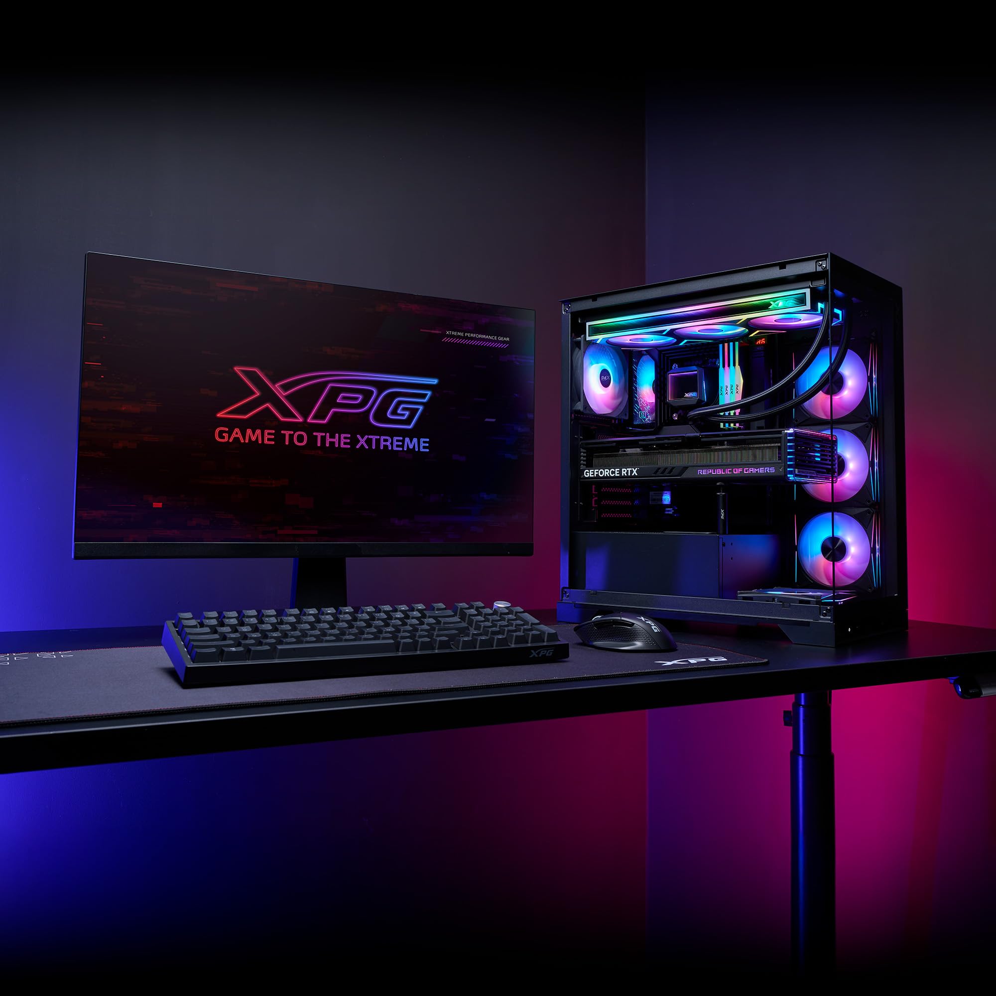 XPG Levante II 360, personal desktop AIO Liquid Cooler, Black, PC components