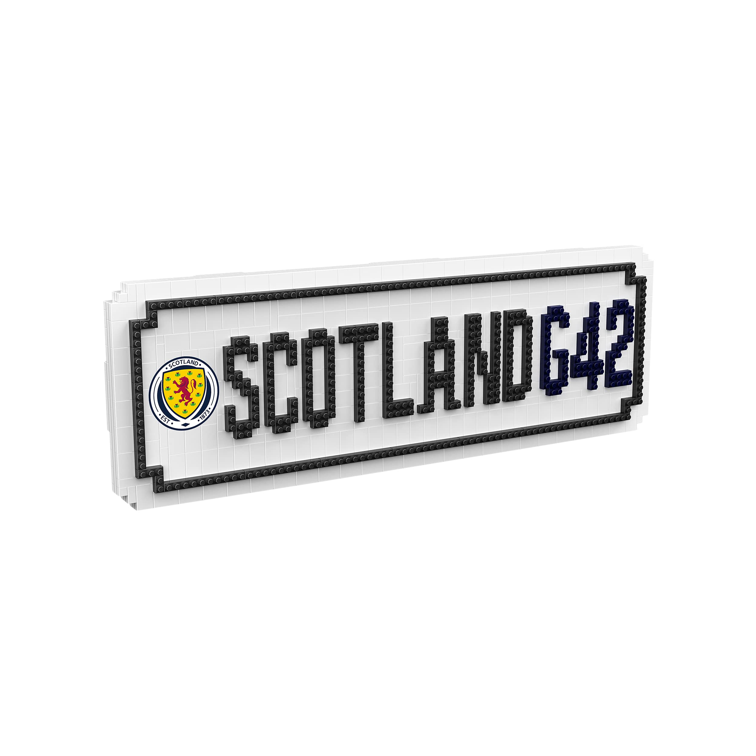 FOCO World Cup European Championship Scotland FC Brxlz Wall Street Sign Building DIY Construction Toy