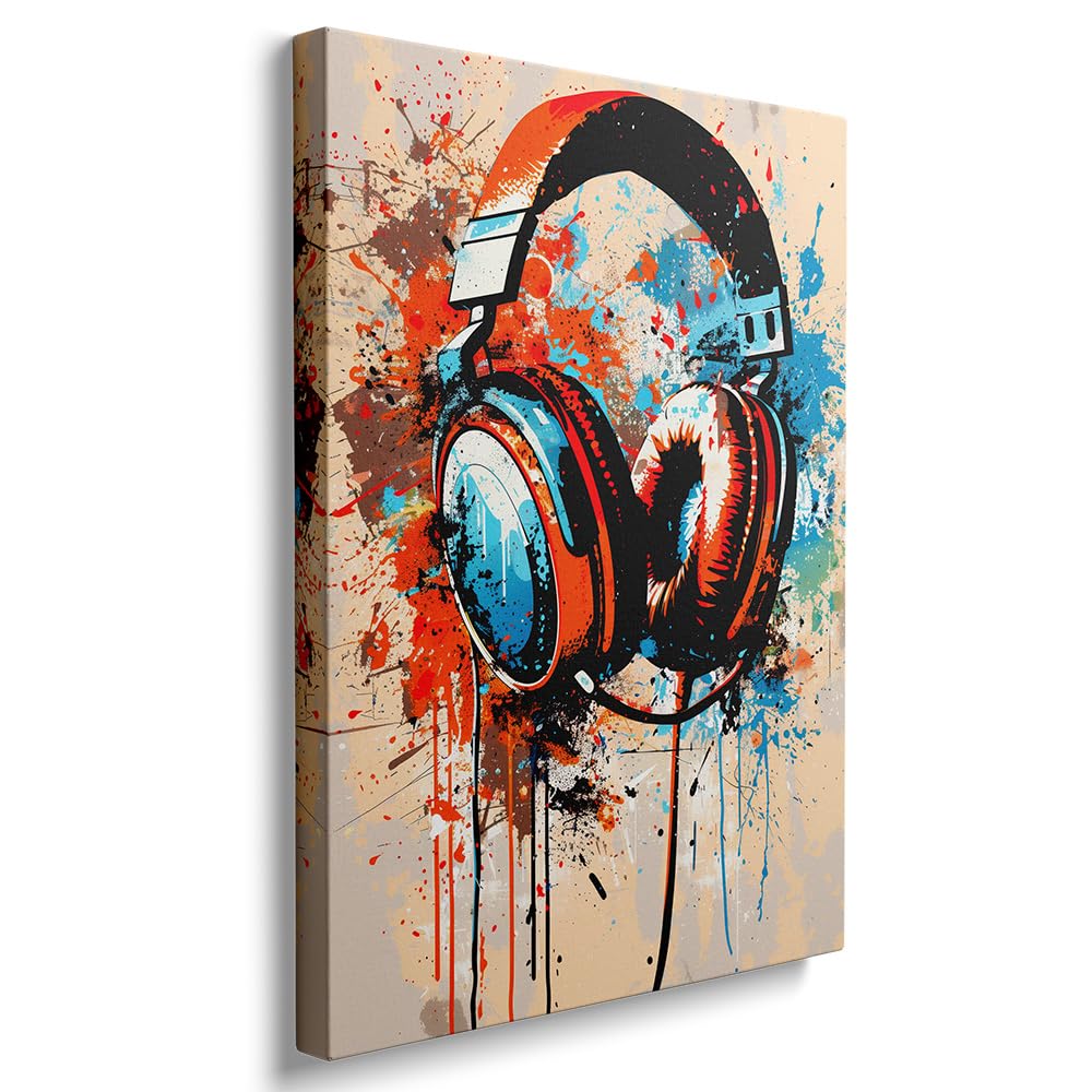 Amazon.com: Ypxzzj Graffiti Headphone Canvas Wall Art Poster