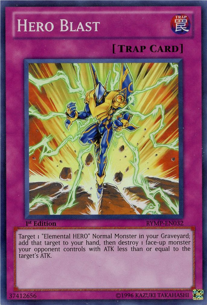 Amazon.com: YU-GI-OH! - Hero Blast (RYMP-EN032) - Ra Yellow Mega