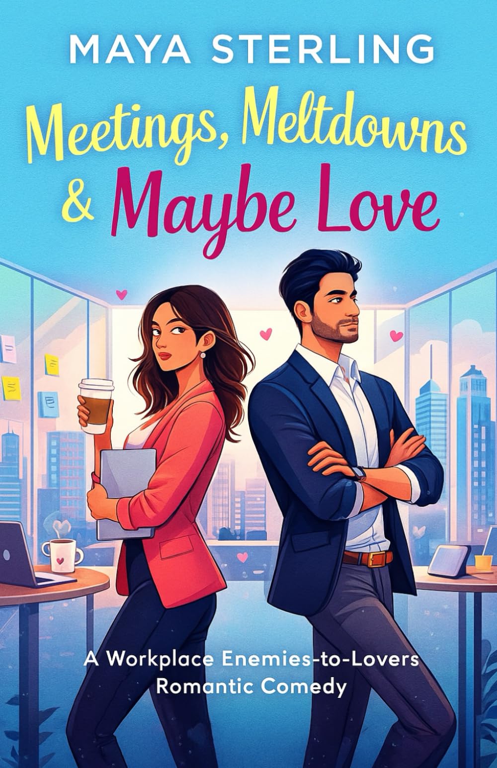 Meetings, Meltdowns & Maybe Love: A Workplace Enemies-to-Lovers Romantic Comedy (The BluePeak Rom-Com Series)