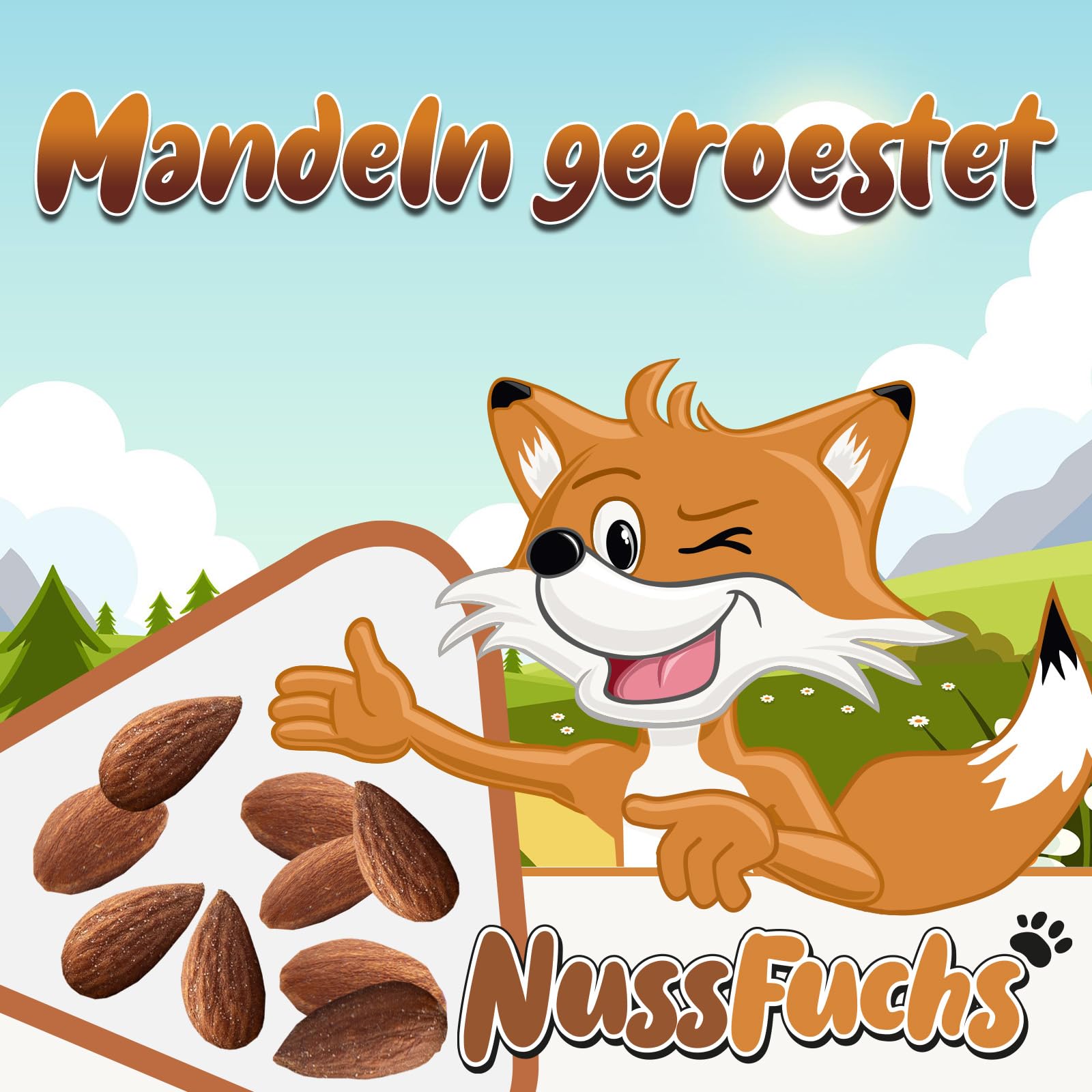 Mandeln geröstet 1,5kg - ganze Mandelkerne mit Haut - leicht gesalzen - knuspriger Snack - Röstaroma - große knackige Mandel Kerne mit gerösteten Aroma - (1,5kg Eimer)