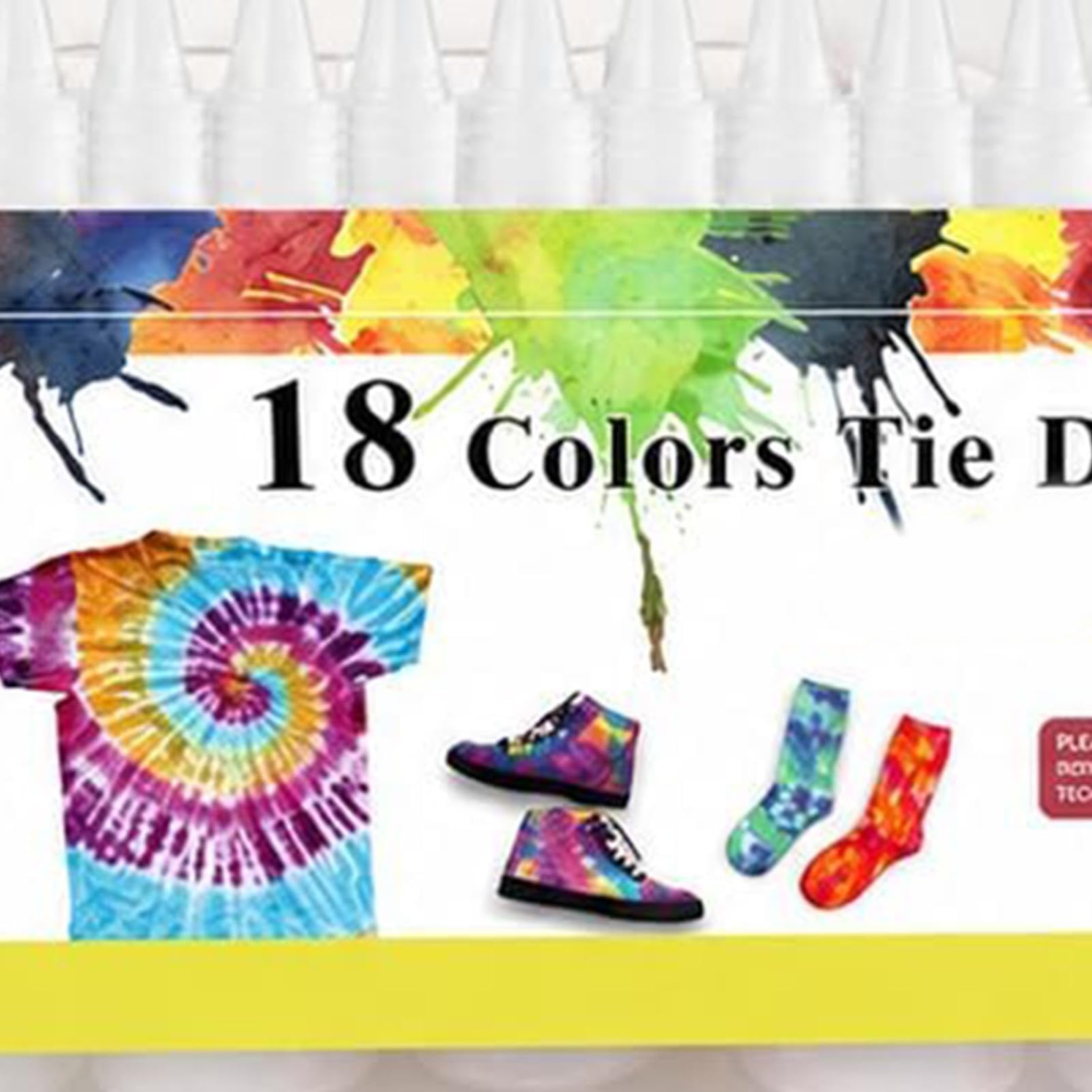 Kits de teñido anudado: 18 colores caseros creativos resistentes a la | Kits de teñido anudado de tela para adultos, mujeres y hombres, camisa con capucha, calcetines de algodón, jeans
