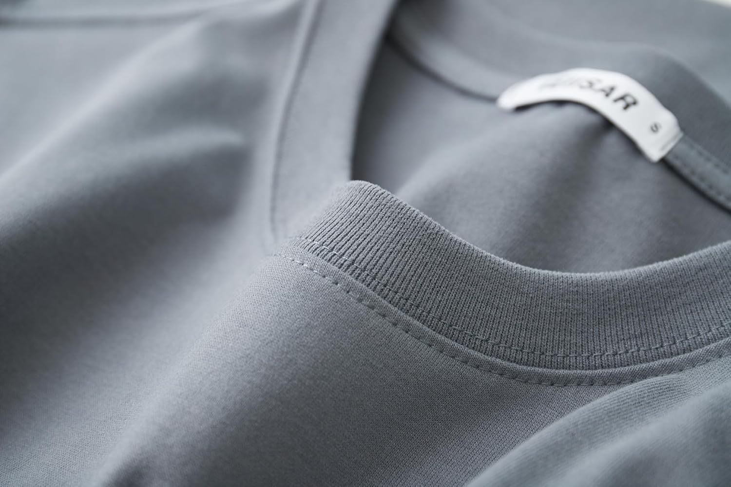 VEIISAR Men's Heavy Weight Crew Neck T-Shirt Mens Premium Cotton Tee - Pre Shrunk S-3XL - Image 4