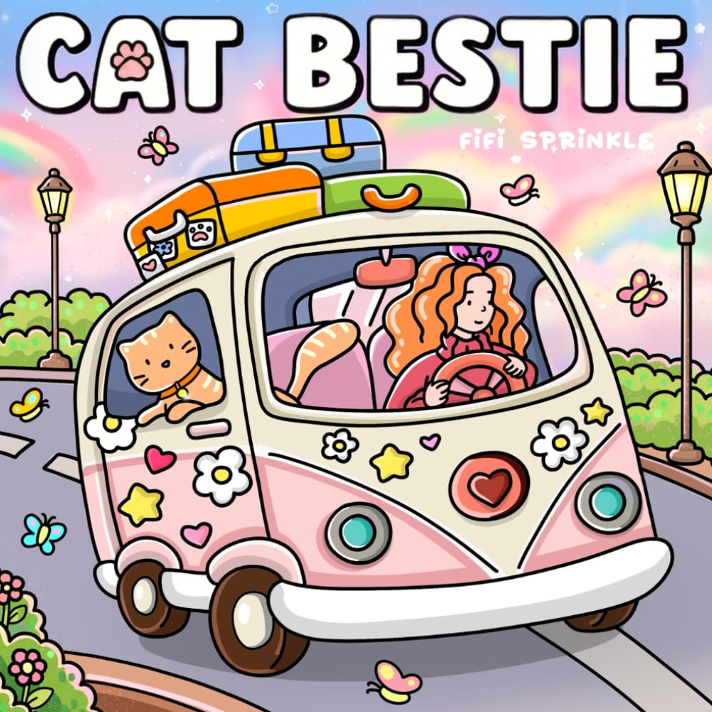 Cat Bestie: Cozy Coloring Book for Adults and Teens Featuring Comfy Life with Cute Cat and Girl Moments (Cozy Besties)