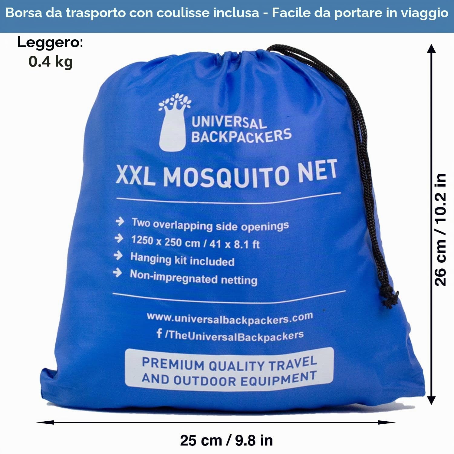 Zanzariera da Letto Matrimoniale | Portatile da Viaggio, Due Apertura | Baldacchino Letto Singolo e King Size | Antizanzare & Rete Zanzare Leggera