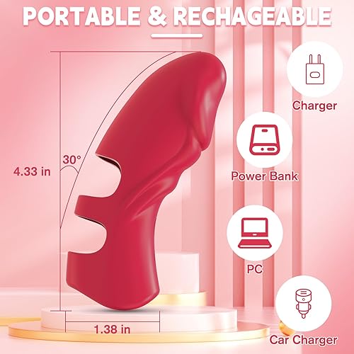 Miniatura 6 de Vibrador de dedo mini juguete sexual para mujeres, vibrador de punto G, estimulador de clítoris con 5 vibraciones, vibrador de bolsillo silencioso,